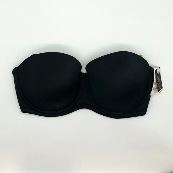 INC Womens Underwired Multi-Way Lace Strapless Bra Black 38DD Without Straps - Picture 2 of 8
